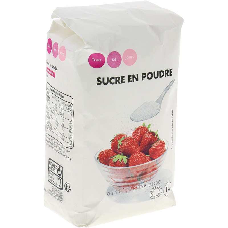 Sucre en poudre paquet 1kg – Supermarché.mg